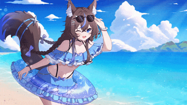 【动态壁纸】VTuber动态壁纸_夏日海滩(元宝io)