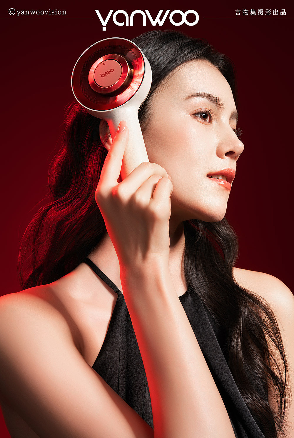 言物集 X 倍轻松|红外线电动梳子产品模特人像拍摄杭州
