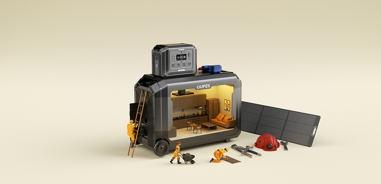 场景渲染|储能电源-2024活动场景渲染~