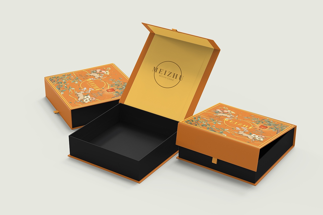 原创插画｜中秋节桂宫月兔月饼包装插画🥮