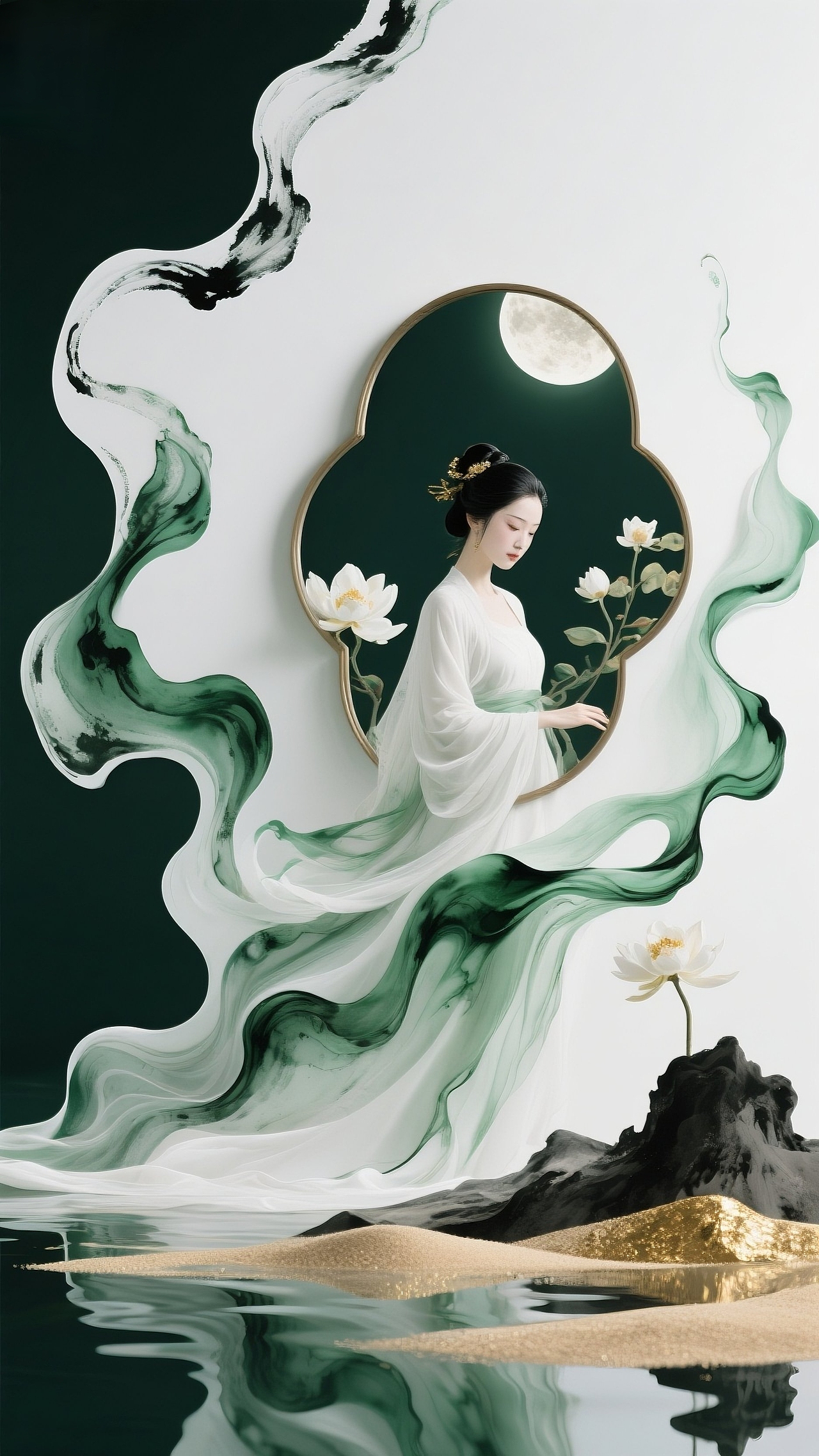 流体墨舞（图ZMzkzNDY2NjUy） - AI作品 - 站酷设计师上官灵儿Lucky原创素材 - 站酷ZCOOL