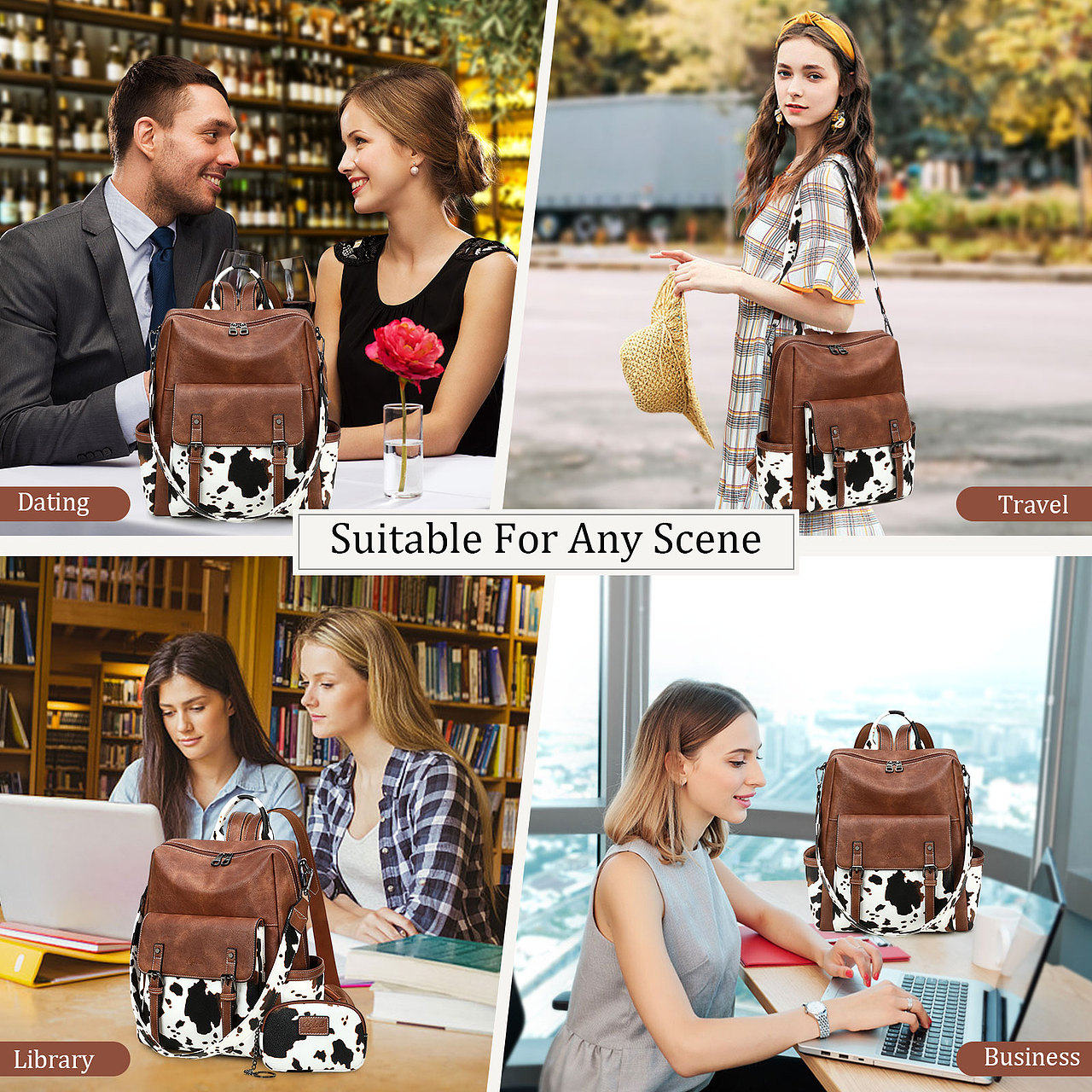 女士雙肩背包 亞馬遜高級A+ 主圖（圖ZMzkzNDc0ODUy） - 電商 - 站酷設(shè)計師日常加油鴨原創(chuàng)素材 - 站酷ZCOOL