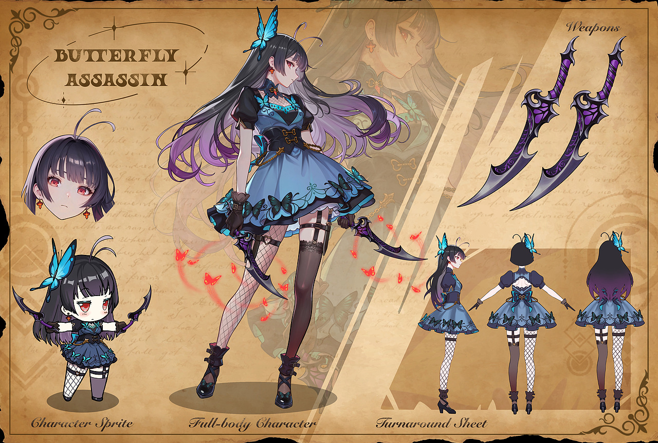 Butterfly Assassin（图ZMzkzNTA5MTgw） - 游戏原画 - 站酷设计师冒险者Jax原创素材 - 站酷ZCOOL