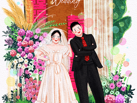 婚礼插画