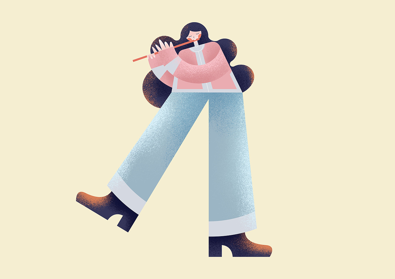 原创插画【music】（图ZMzkzNTIwMjUy） - 商业插画 - 站酷设计师插画师杨漫漫原创素材 - 站酷ZCOOL