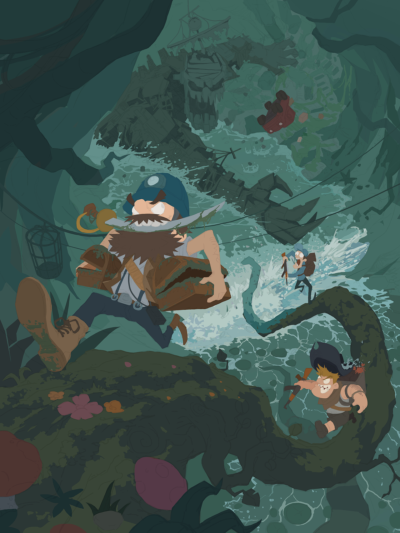 《盗影追魂》插画步骤流程~