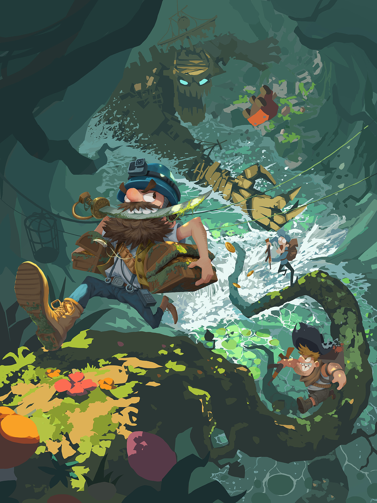 《盗影追魂》插画步骤流程~