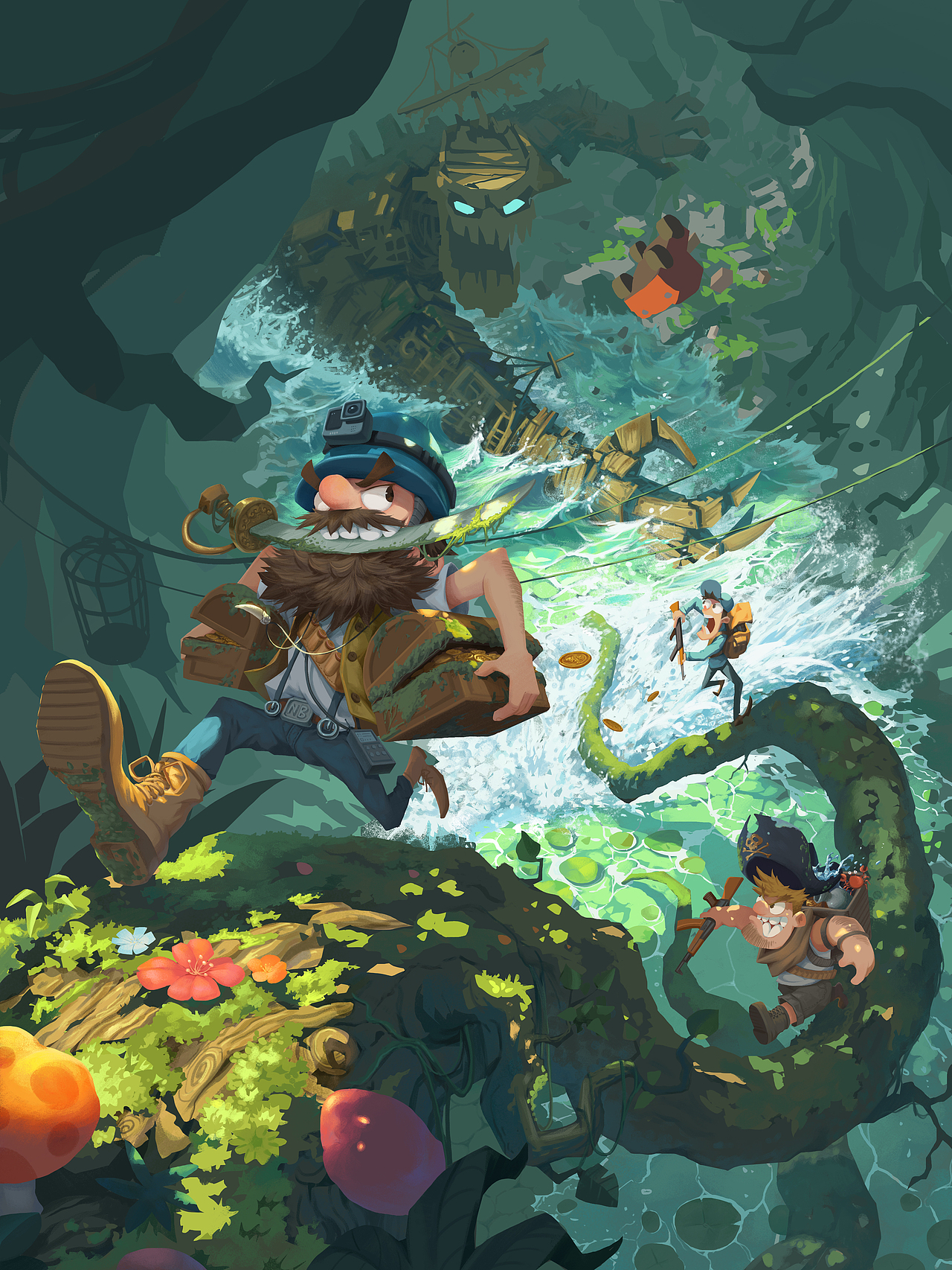 《盗影追魂》插画步骤流程~