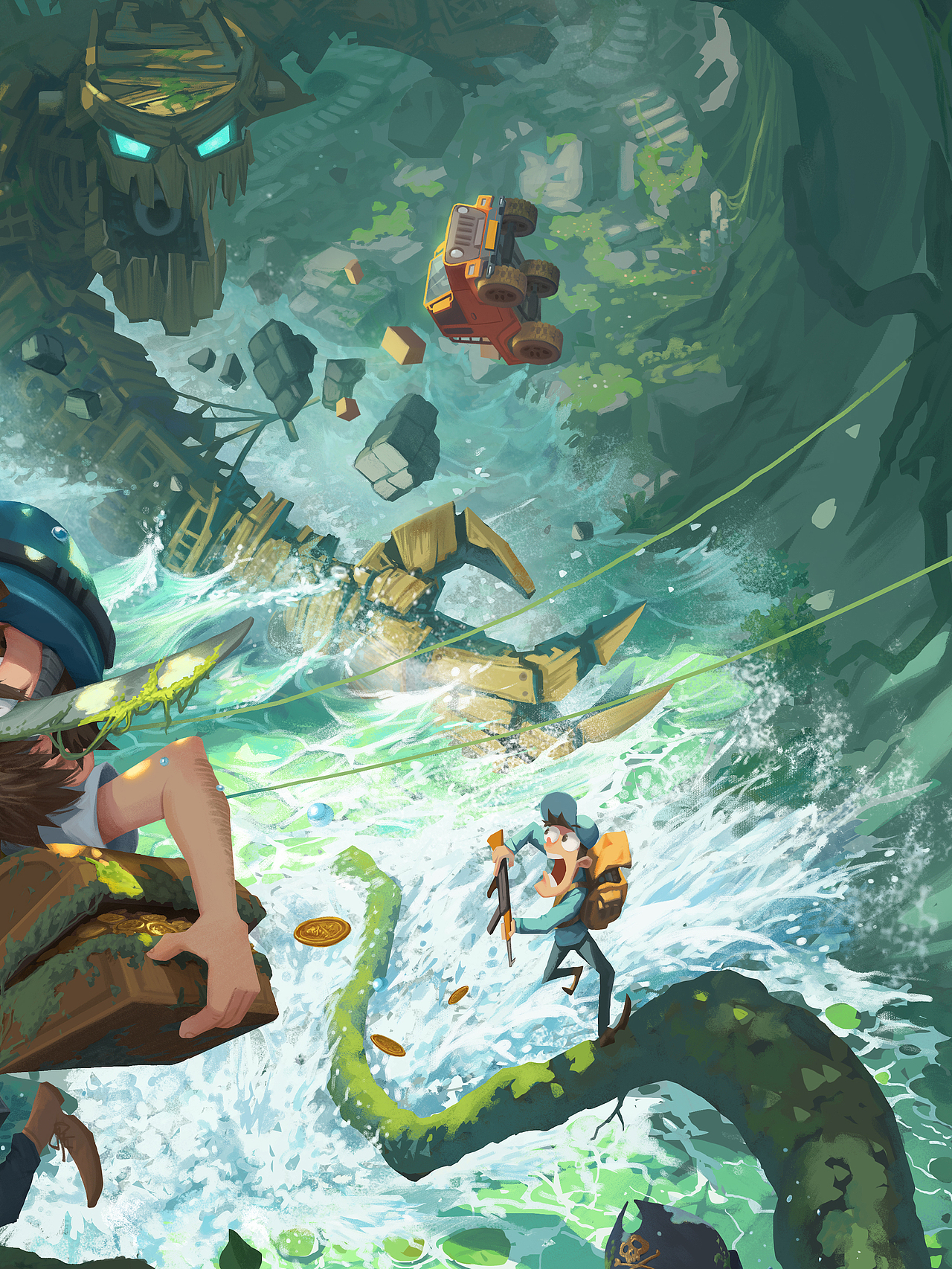 《盗影追魂》插画步骤流程~