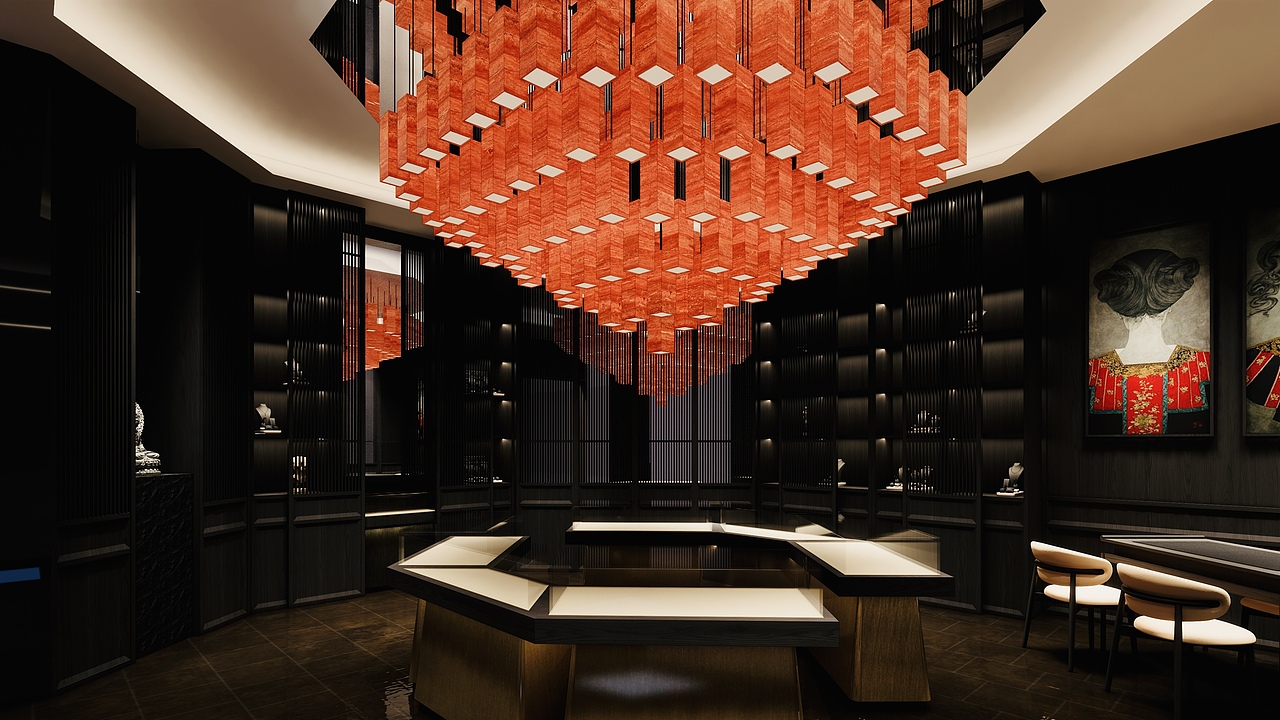 有一点酷的珠宝店设计（图ZMzkzNTU3MTQ4） - 商业空间设计 - 站酷设计师上海非标商业空间原创素材 - 站酷ZCOOL