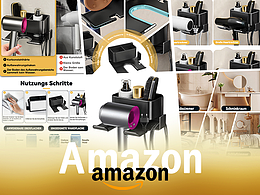 Amazon亞馬遜主副圖A+設(shè)計(jì)-收納類-吹風(fēng)機(jī)支架