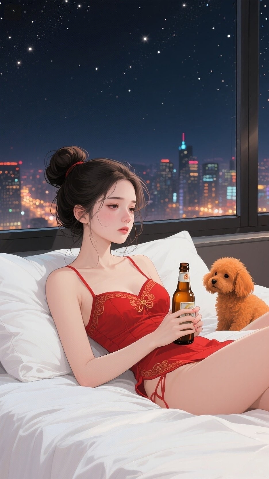 星夜回首。（圖ZMzkzNTc3NDg0） - AI作品 - 站酷設(shè)計師Z162104073原創(chuàng)素材 - 站酷ZCOOL