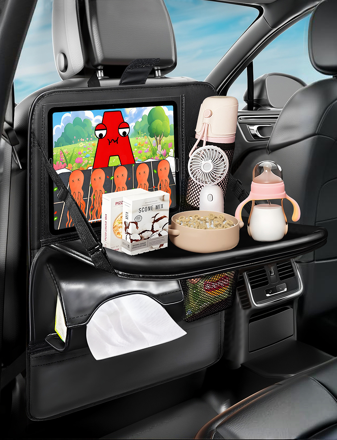 Amazon亚马逊主副图A+设计-收纳类-汽车座后收纳挂袋