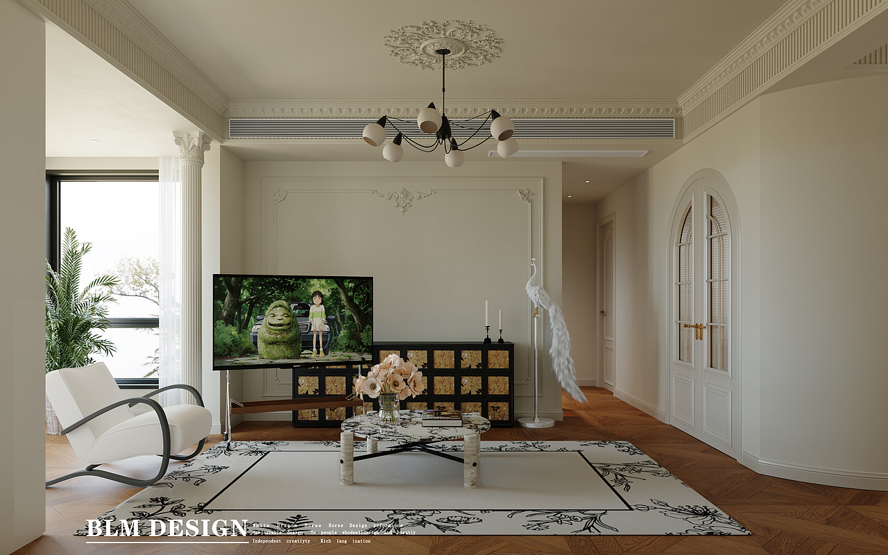 法式家装案例——白龙马效果图