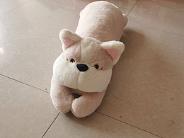 柯基狗長條枕頭毛絨玩具