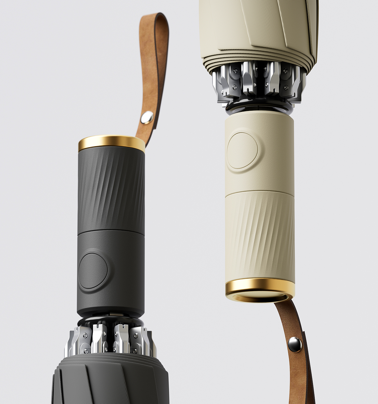 金圈電動(dòng)三折傘建模渲染設(shè)計(jì)（圖ZMzkzNTk0NzU2） - 產(chǎn)品 - 站酷設(shè)計(jì)師魚(yú)非我魚(yú)原創(chuàng)素材 - 站酷ZCOOL