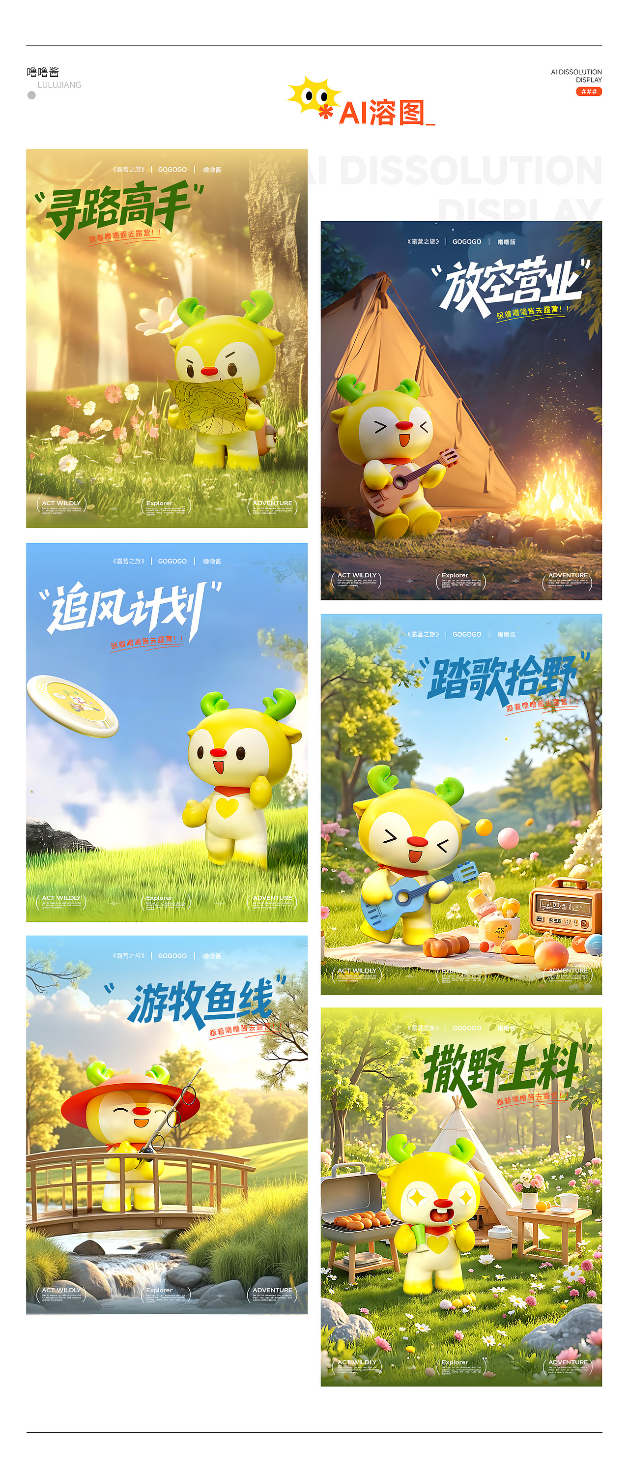 露营IP形象设计 | 噜噜酱（图ZMzkzNjAzNzIw） - IP形象 - 站酷设计师摆不烂酱原创素材 - 站酷ZCOOL