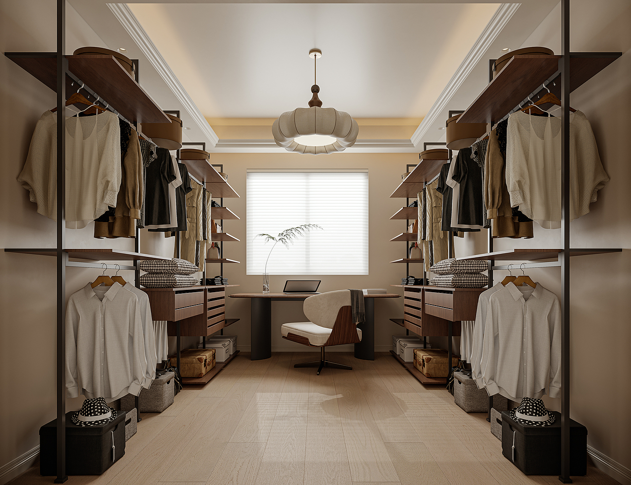 奶油风挑空别墅