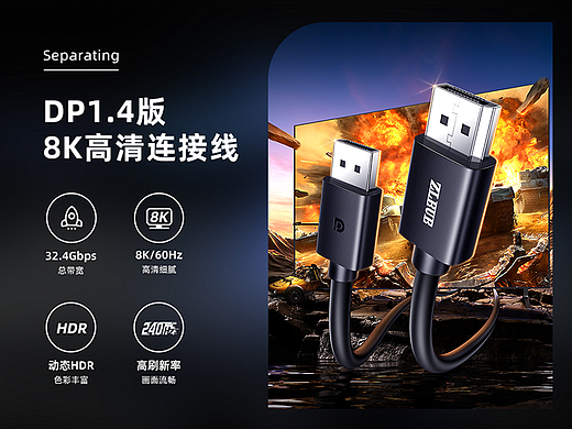 DP1.4版-8K高清连接线