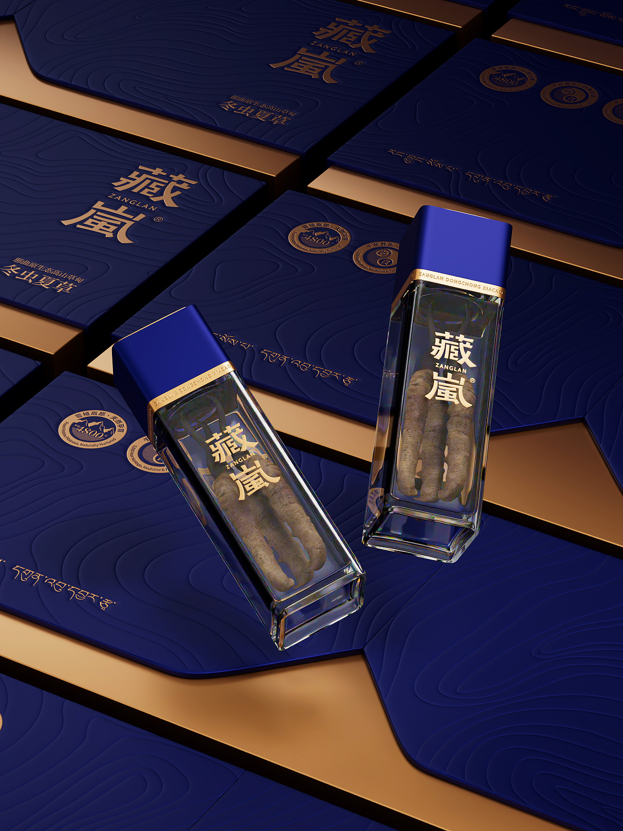 雪域精华，天然滋养 | 藏岚®冬虫夏草产品包装设计（图ZMzkzNjQ4Njg0） - 包装 - 站酷设计师何也胖原创素材 - 站酷ZCOOL