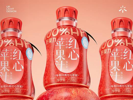 野果力Wild Nectar丨红心苹果汁包装设计-仿生设计