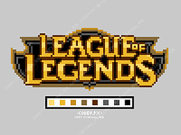 英雄联盟LOGO像素画(附网格)