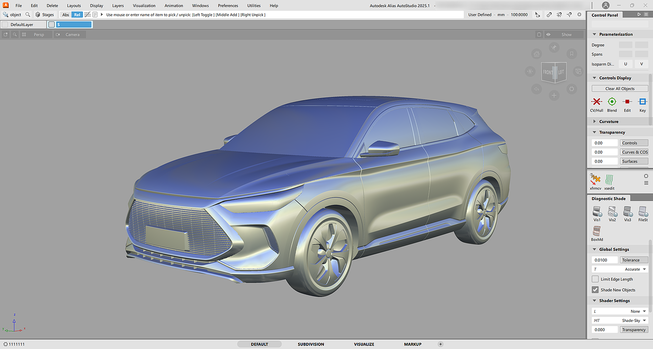 比亚迪宋Plus DMI_Alias汽车曲面建模CAS模型
