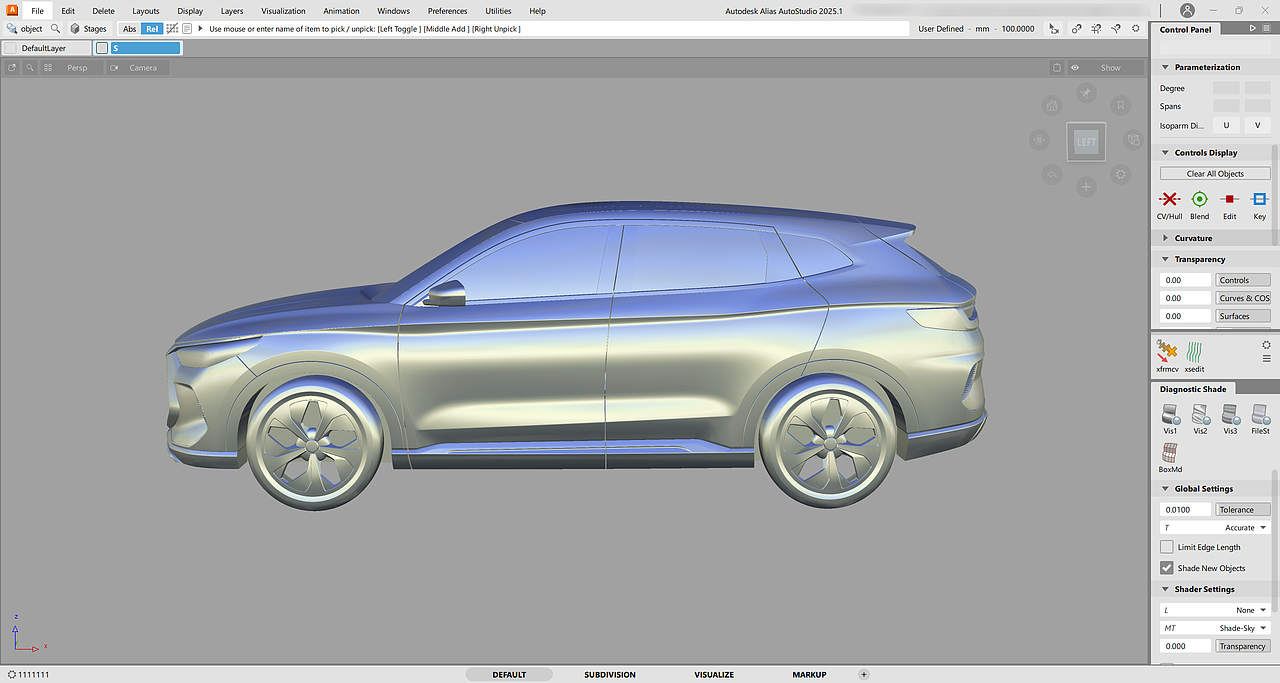 比亚迪宋Plus DMI_Alias汽车曲面建模CAS模型