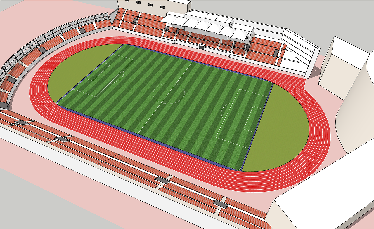 SketchUp草图大师应用体育场