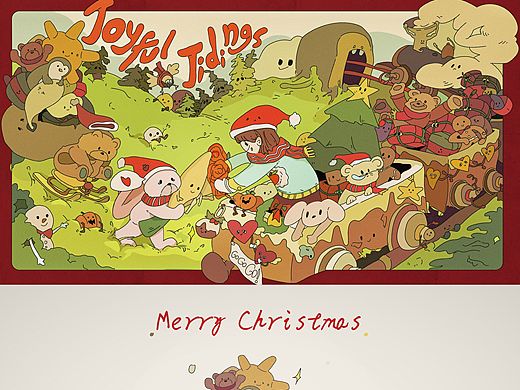 圣誕節(jié)和你一起（個人主頁-ZNzIyNDYzNzI=） - 商業(yè)插畫 - 站酷設計師羊火山原創(chuàng)素材 - 站酷ZCOOL