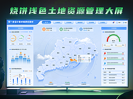 原创土地资源管理可视化大屏广东土地规划大屏