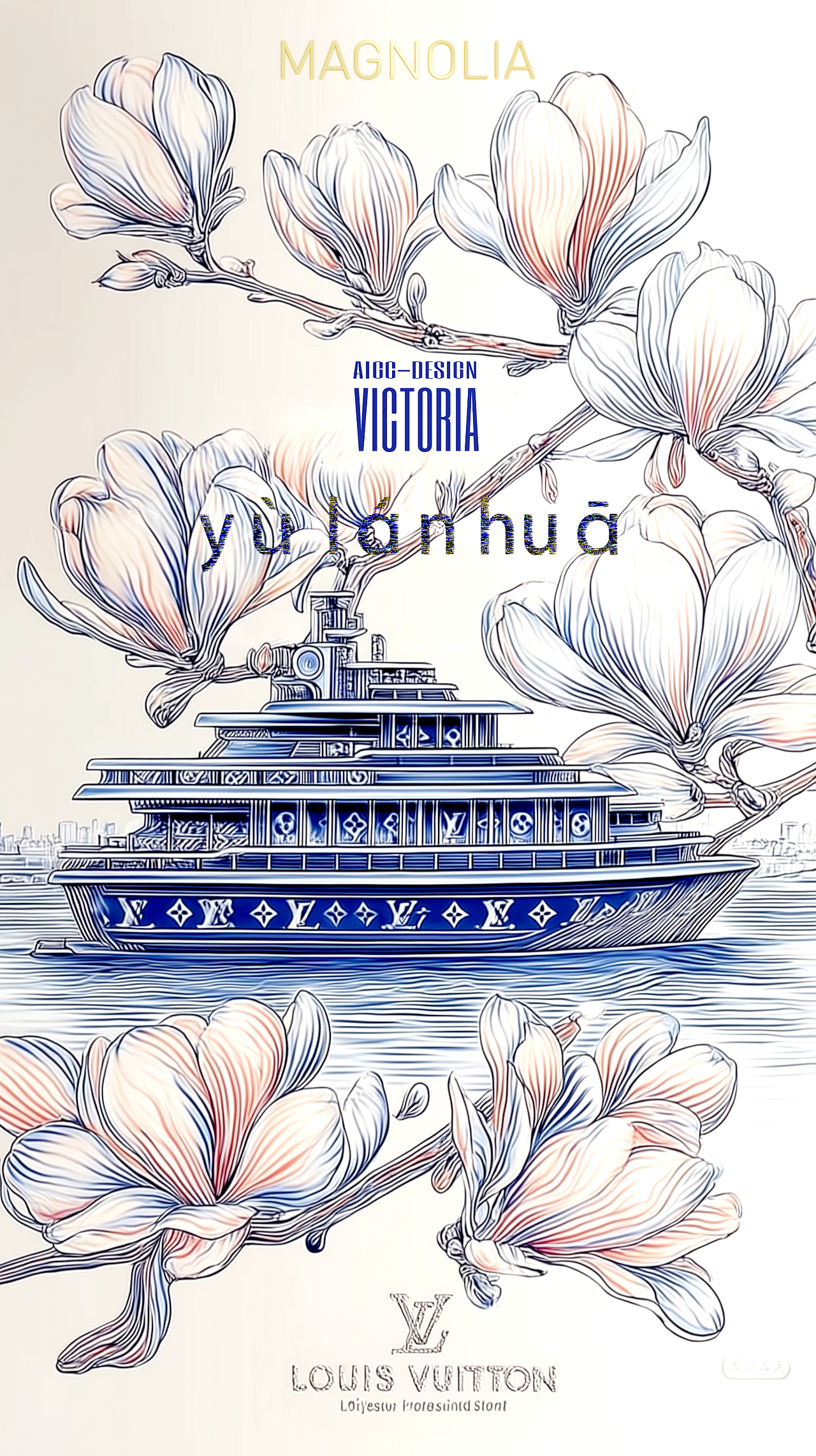 AIGC-《玉兰花》（图ZMzkzNzYwNTQw） - AI作品 - 站酷设计师AIGCVictoria原创素材 - 站酷ZCOOL