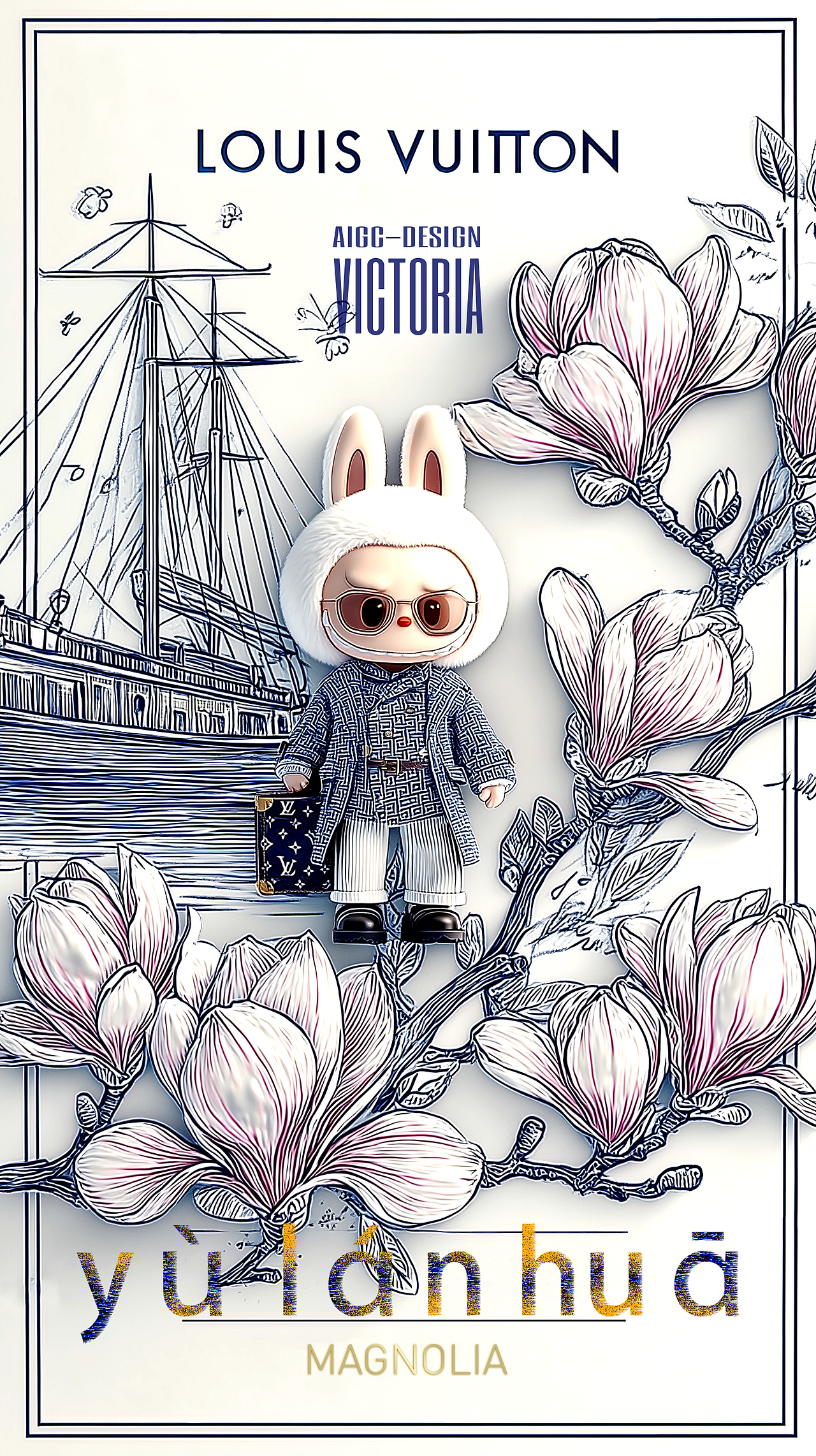 AIGC-《玉兰花》（图ZMzkzNzYwNjY4） - AI作品 - 站酷设计师AIGCVictoria原创素材 - 站酷ZCOOL