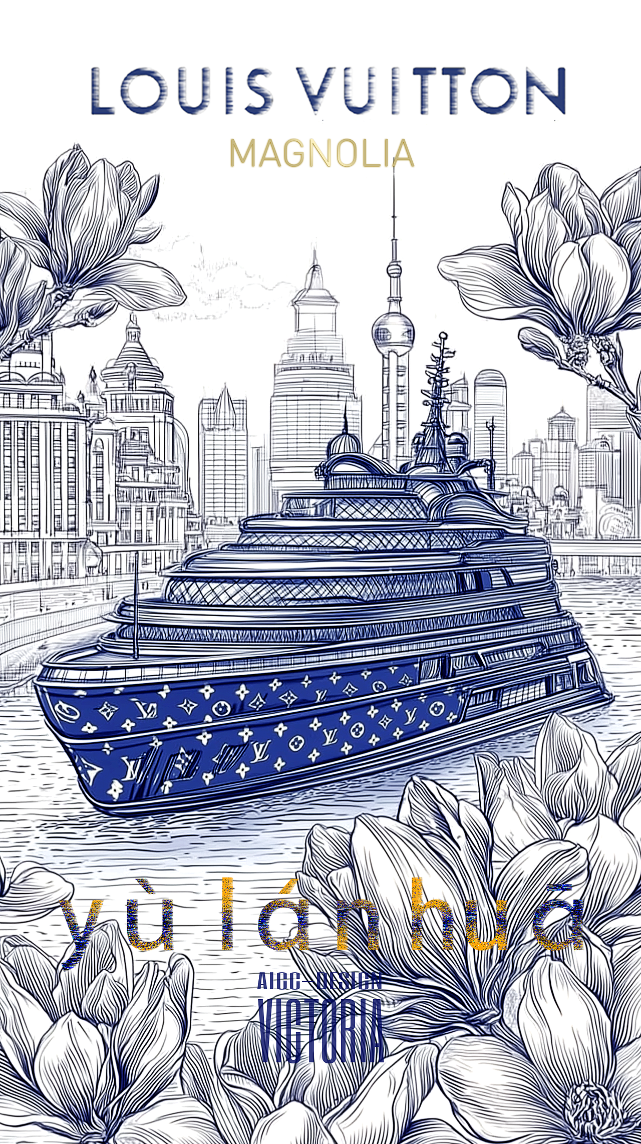 AIGC-《玉兰花》（图ZMzkzNzYwNzQ4） - AI作品 - 站酷设计师AIGCVictoria原创素材 - 站酷ZCOOL