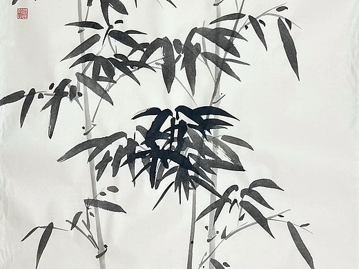 国画墨竹