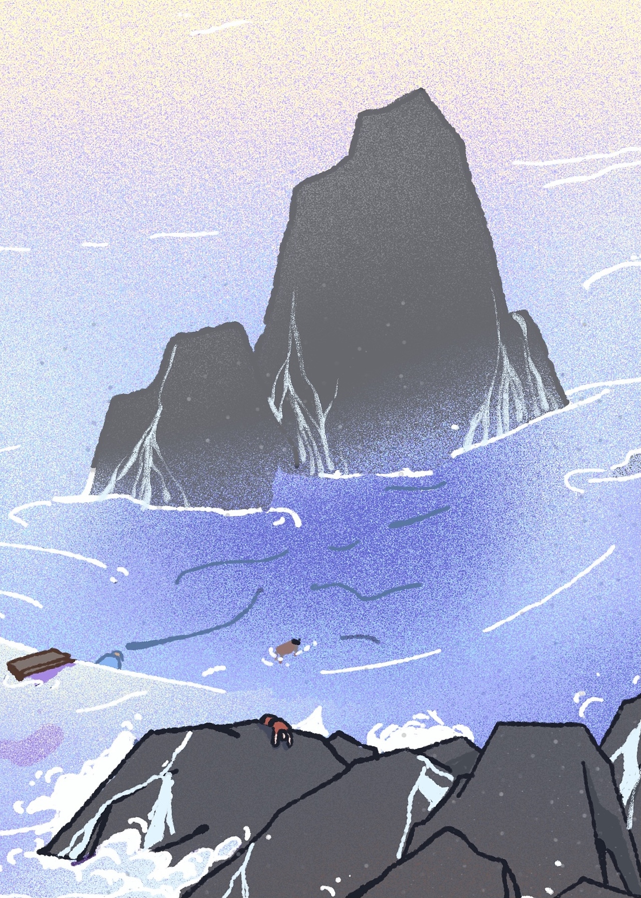平静的海（图ZMzkzNzc3MTEy） - 艺术插画 - 站酷设计师林木叶原创素材 - 站酷ZCOOL