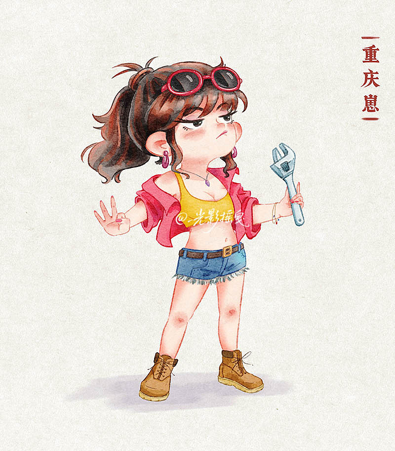 川蜀卡通人物文创插画（图ZMzkzNzc3NjQ0） - 商业插画 - 站酷设计师插画师光影摇曳原创素材 - 站酷ZCOOL