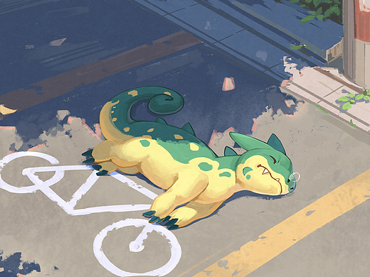 画小神丨小恐龙的夏天 丨项目合作Q：1915860179