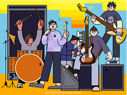 🎸音乐节主题插画