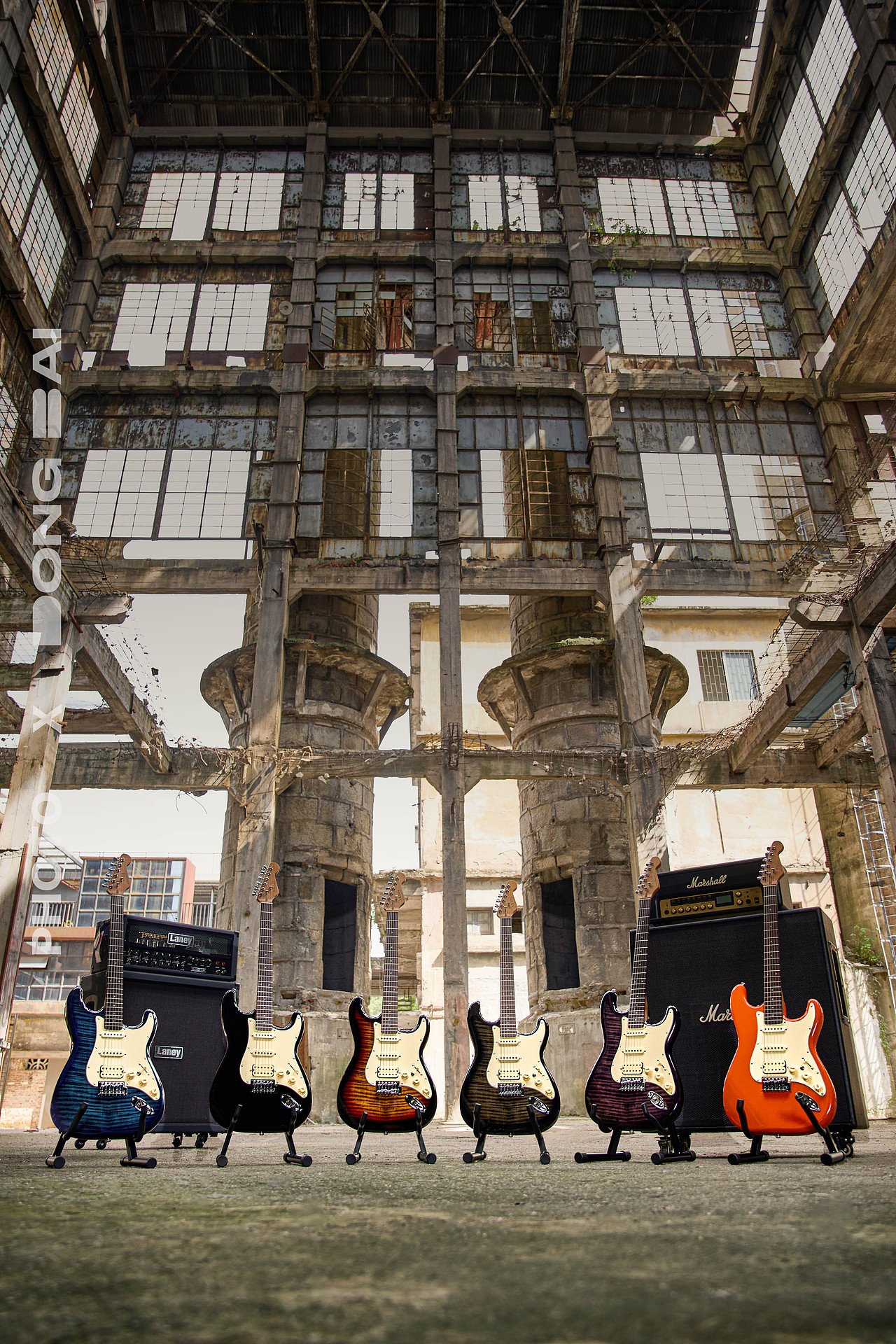 电吉他场景拍摄｜工业废墟风（图ZMzkzODAzNjA4） - 产品摄影 - 站酷设计师DongBai东白文化原创素材 - 站酷ZCOOL