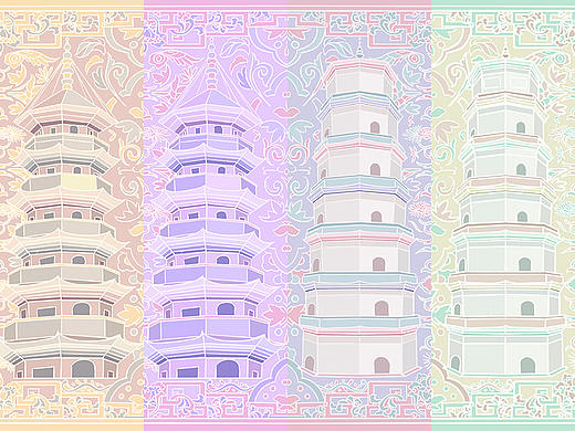福州两塔建筑纹样设计