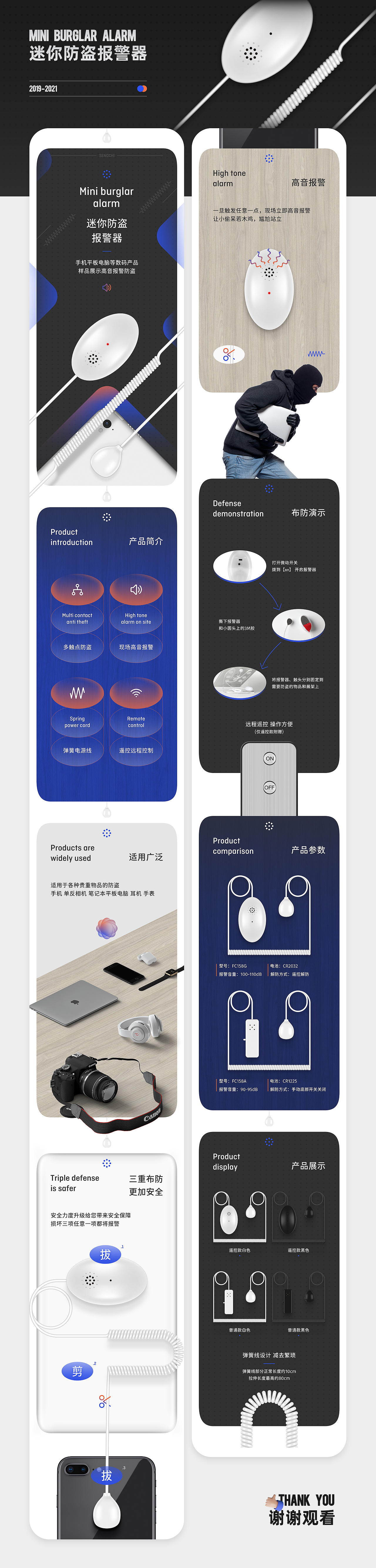 电商详情页合计*5 | 报警器系列 | 2019-2021