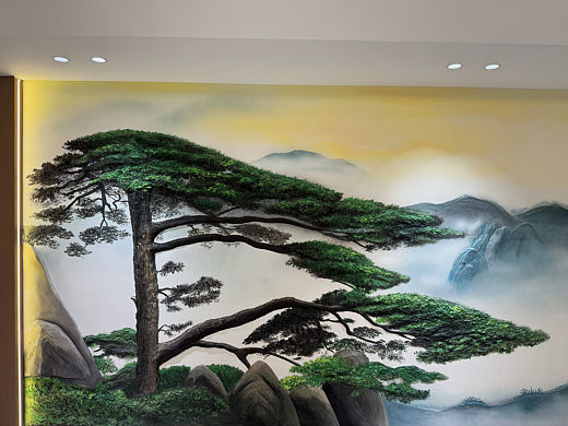 【黄山迎客松浮雕壁画】(个人主页-ZNzIyNjA2OTI=) - 其他 - 站酷设计师徐石梦竹原创素材 - 站酷ZCOOL