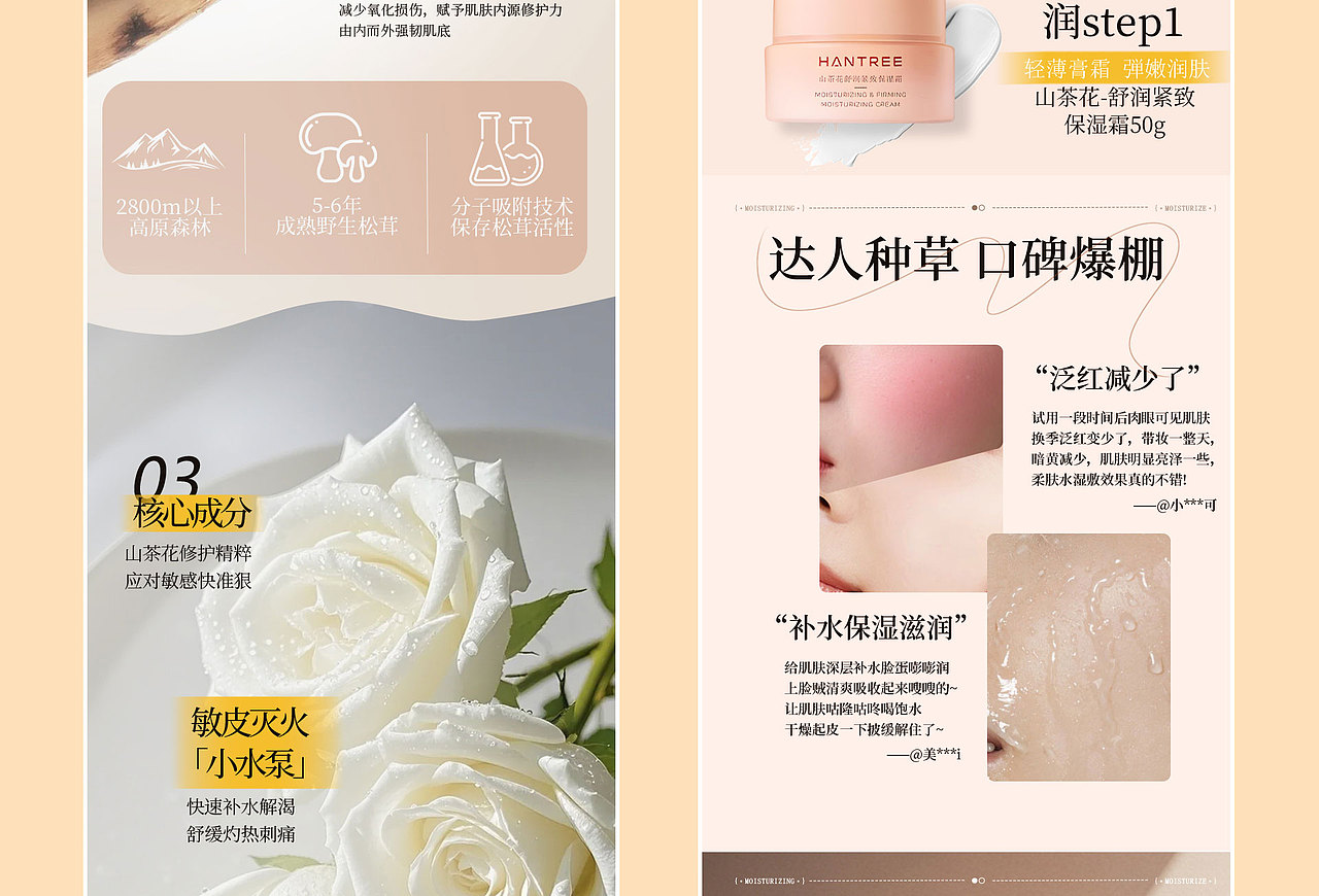 详情页设计/乳木果身体乳/山茶花水乳套