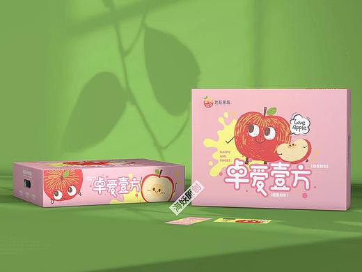 ｛原创｝苹果🍎水果礼盒卡通风格包装设计