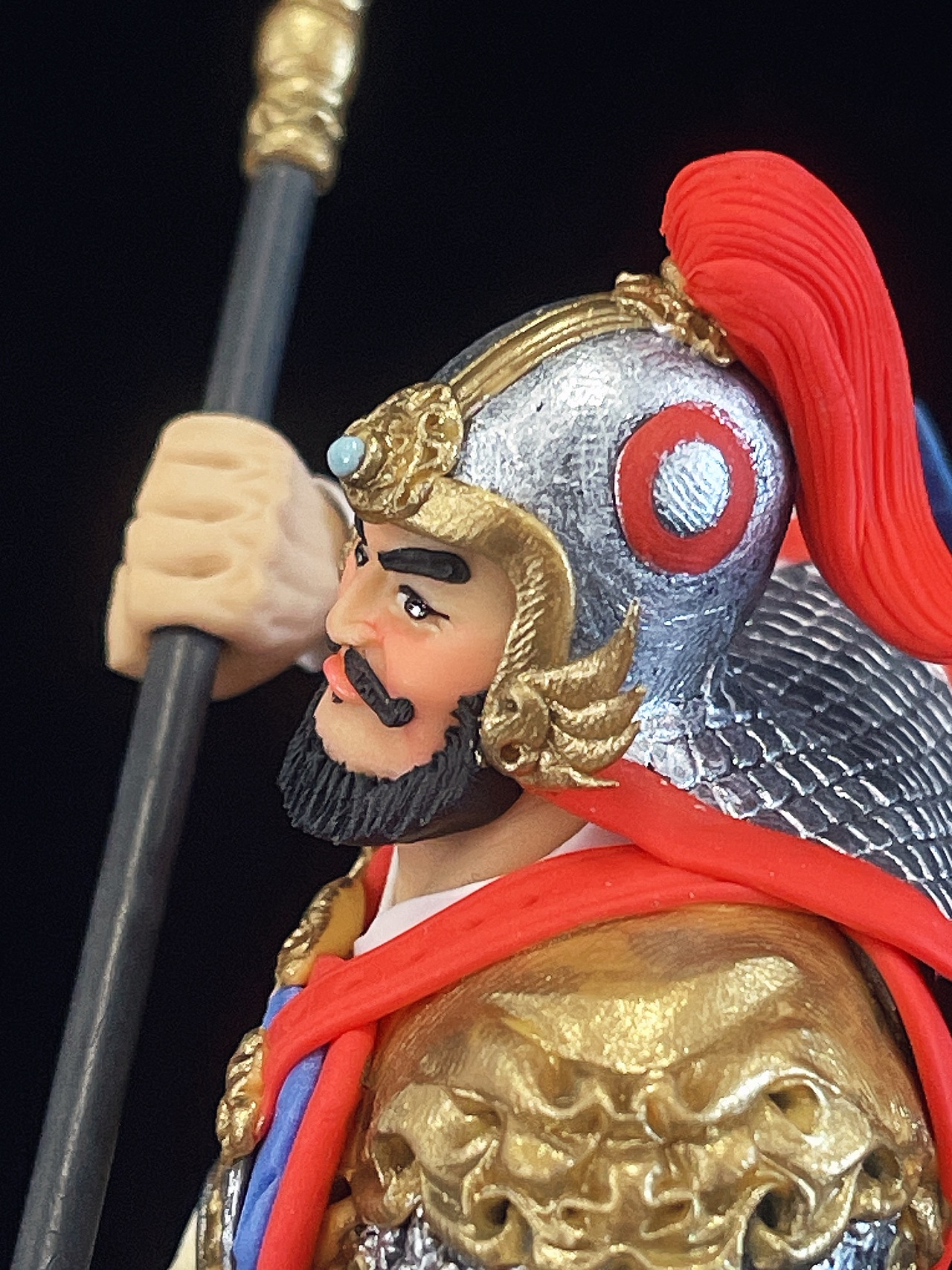 康健面塑《隋唐猛将》