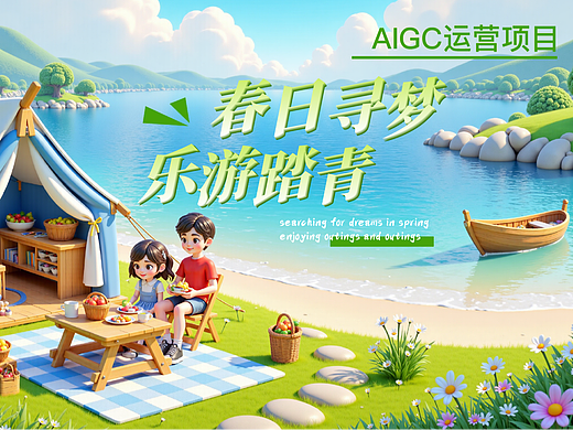 AIGC运营活动全流程丨春日寻梦 乐游踏春