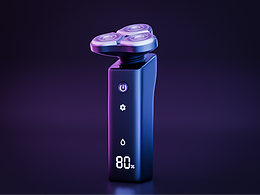 电动剃须刀产品建模渲染