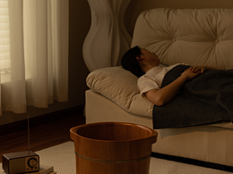 木质泡脚桶拍摄