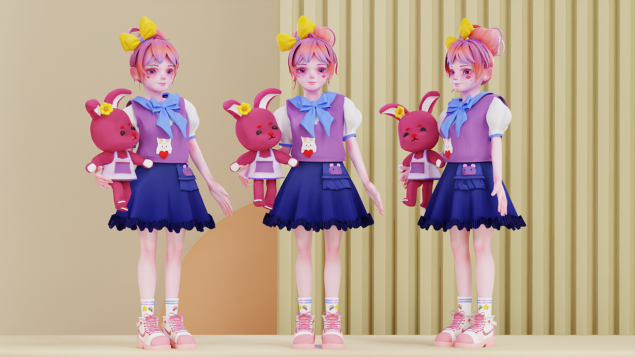 blender人物形象建模（图ZMzkzODU3MzEy） - 人物/生物 - 站酷设计师心绘XYX原创素材 - 站酷ZCOOL